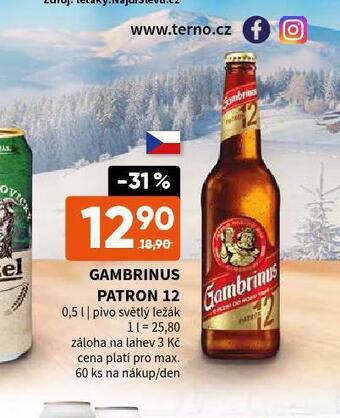 Terno Pivo gambrinus patron 12 nabídka