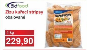 Jip Bidfood zizu kuřecí stripsy obalované 1kg nabídka