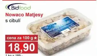 Jip Bidfood nowaco matjesy s cibulí 100g nabídka