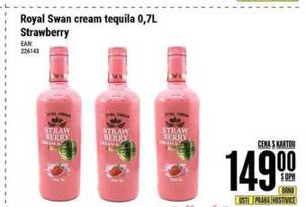 Royal swan cream tequila 0,7l strawberry
