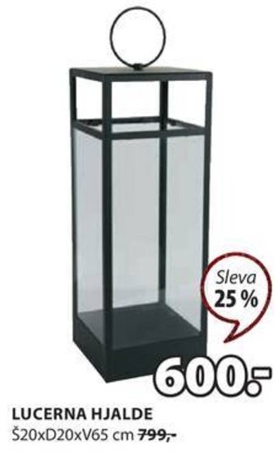JYSK Lucerna Hjalde Š20xD20xV65cm nabídka