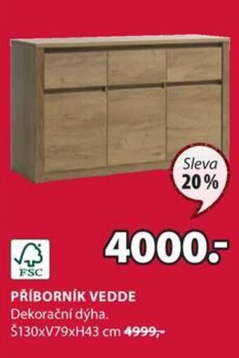 JYSK Příborník Vedde Š130xV79xH43cm nabídka
