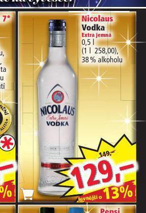 Norma Nicolaus vodka nabídka