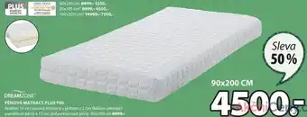 JYSK Dreamzone Pěnova matrace Plus F90 90x200cm nabídka