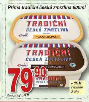 Hruška Prima tradiční česká zmrzlina 900ml nabídka