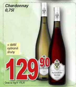 Hruška Vinařství pánů z lipé chardonnay 0,75l nabídka