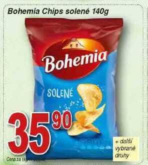 Hruška Bohemia chips solené 140g nabídka