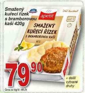 Hruška Apetit smažený kuřecí řízek s bramborovou kaší 420g nabídka
