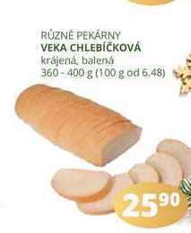 Flop Veka chlebíčková krájená, balená 360-400 g nabídka