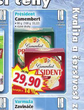 Norma Président camembert nabídka