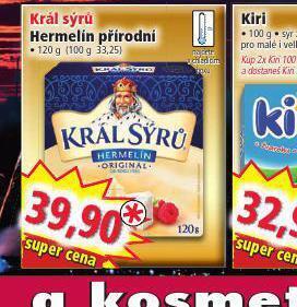 Norma Král sýrů hermelín přírodní nabídka