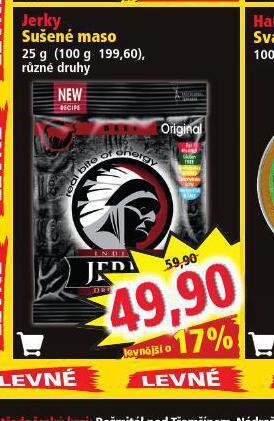 Norma Jerky sušené maso nabídka