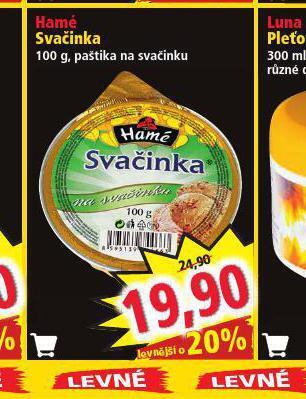 Norma Hamé svačinka nabídka