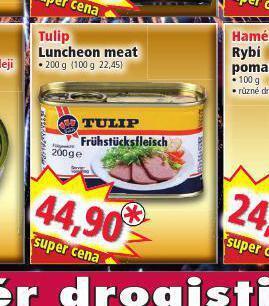 Norma Tulip luncheon meat nabídka