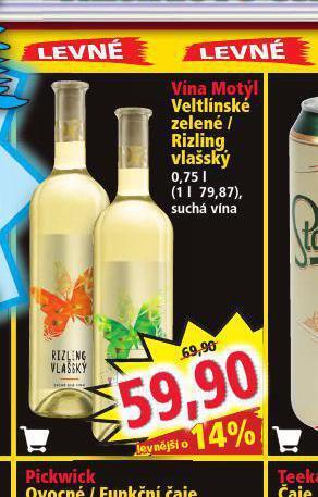 Vína motýl veltínské zelené