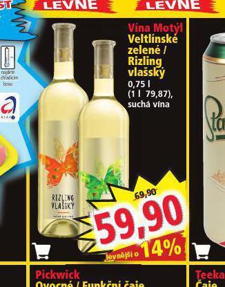 Norma Vína motýl rizling vlašský nabídka
