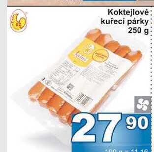 Jip Koktejlové kuřecí párky 250 g nabídka