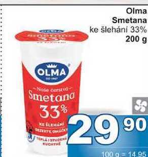 Jip Olma smetana ke šlehání 33% 200 g nabídka