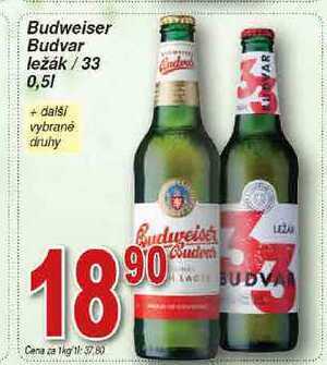 Hruška Budweiser budvar ležák 0,5l nabídka