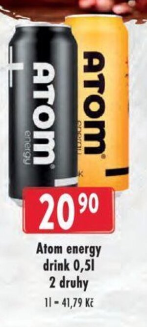 Astur&Qanto Atom energy drink 0,5l 2 druhy nabídka