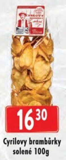 Astur&Qanto Cyrilovy brambůrky solené 100g nabídka