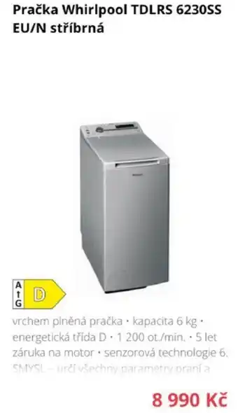Whirlpool TDLRS 6230SS Pračka EU/N stříbrná