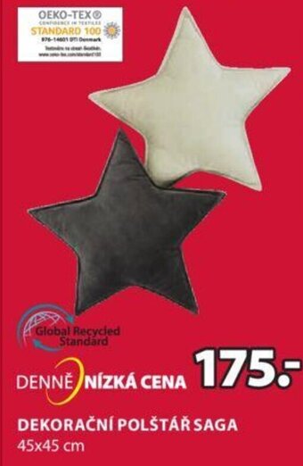 JYSK Dekorační Polštář Saga 45x45cm nabídka