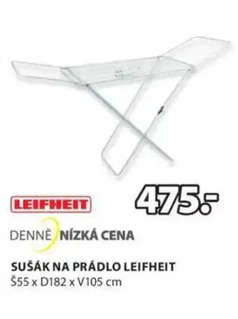 JYSK Leifheit sušák na prádlo 55x182x105cm nabídka