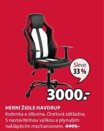 JYSK Herní židle havdrup nabídka