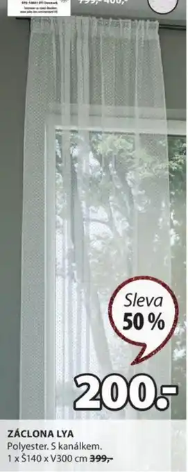 JYSK Záclona Lya 1xŠ140xV300cm nabídka