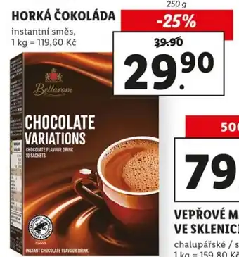 Lidl Bellarom Horká čokoláda instantní směs 250g nabídka