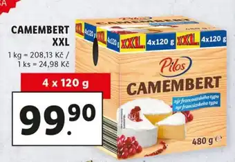 Lidl Pilos camembert xxl 4x120g nabídka