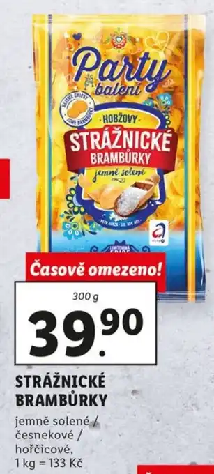 Lidl Strážnické brambůrky jemně solené/česnekové/hořčicové 300g nabídka