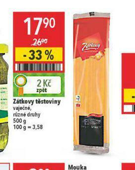 Globus Zátkovy těstoviny nabídka