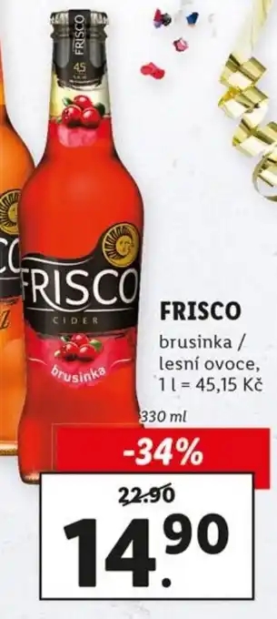 Lidl Frisco brusinka/lesní ovoce 330ml nabídka