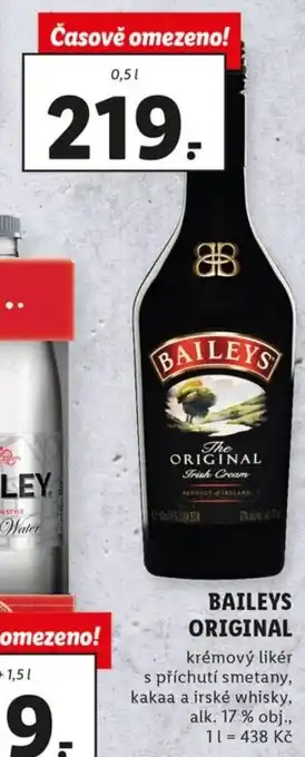 Lidl Baileys Original krémový likér s příchutí smetany, kakaa a irské whisky alk. 17% obj. 0,5l nabídka
