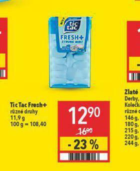 Globus Tic tac fresh+ nabídka