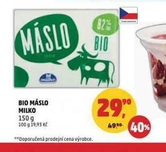Penny Market Bio máslo milko nabídka
