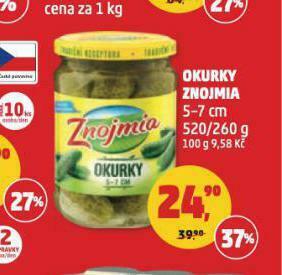 Penny Market Okurky znojmia nabídka