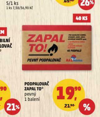 Penny Market Podpalovač zapal to nabídka