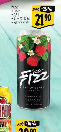 Albert Fizz cider nabídka