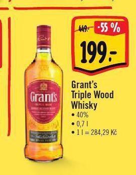 Albert Grant's triple wood whisky nabídka