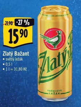 Albert Pivo zlatý bažant nabídka