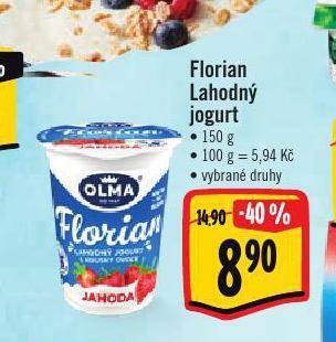 Albert Florian jogurt nabídka