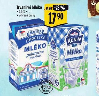 Albert Trvanlivé mléko nabídka