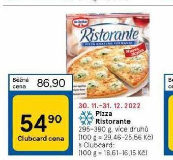 Tesco Pizza ristorante nabídka