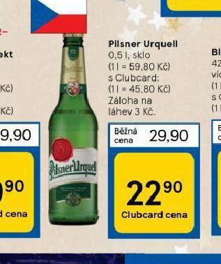 Tesco Pivo pilsner urquell nabídka