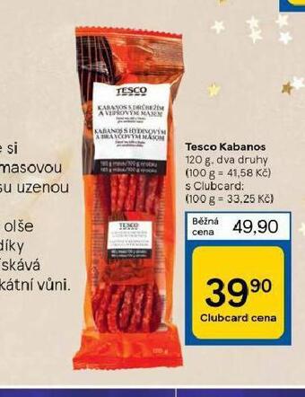 Tesco Tesco kabanos nabídka