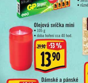 Albert Olejová svíčka nabídka