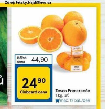 Tesco Tesco pomeranče nabídka